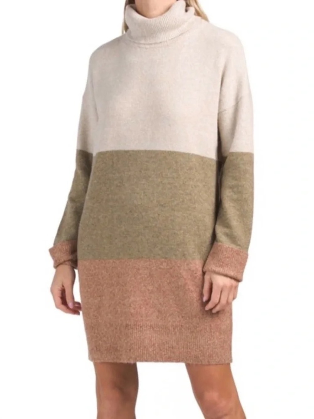 Rachel Zoe Multi-Color Turtleneck Sweater Dress